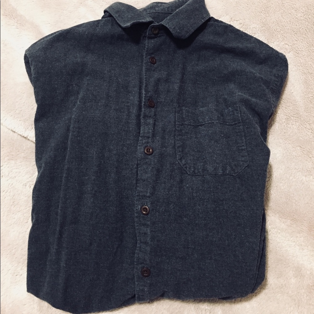 FRANK & OAK Men’s Navy Flannel Shirt